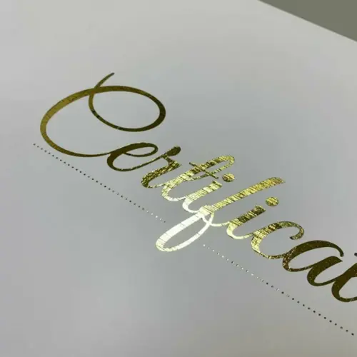 Печать с золотым/серебряным фольгированием